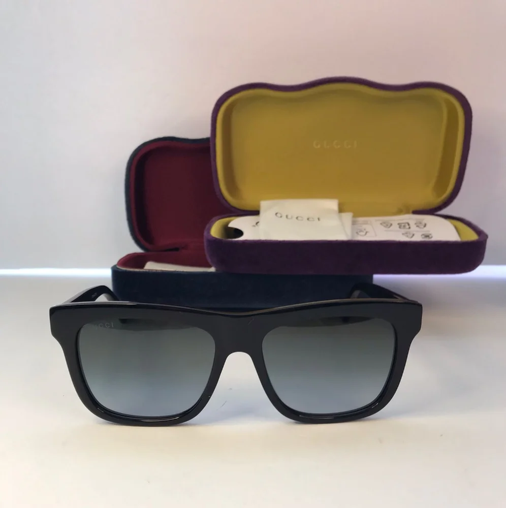 New 💯 Original GUCCI GG0158SN 001 Square Sunglasses